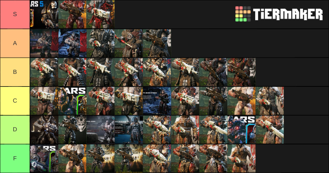 Gears 5 COG Character Skin tier list Gears 5 Gears Forums