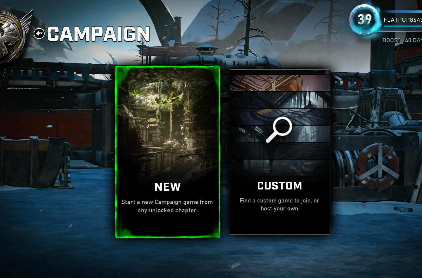 Campaign is gone, Everytime i start my game my settings are reset to ...