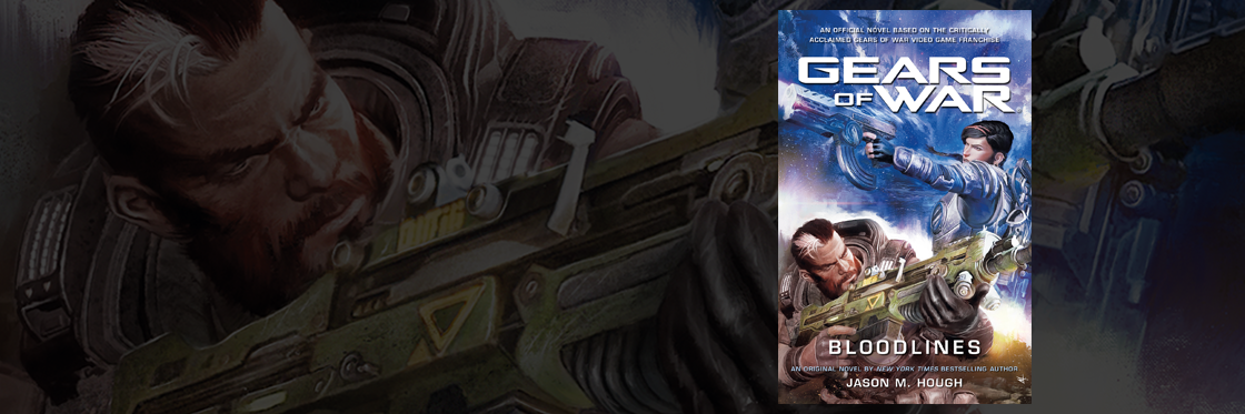 Book cover for Gears of War: Bloodlines featuring Kait and Gabe Diaz