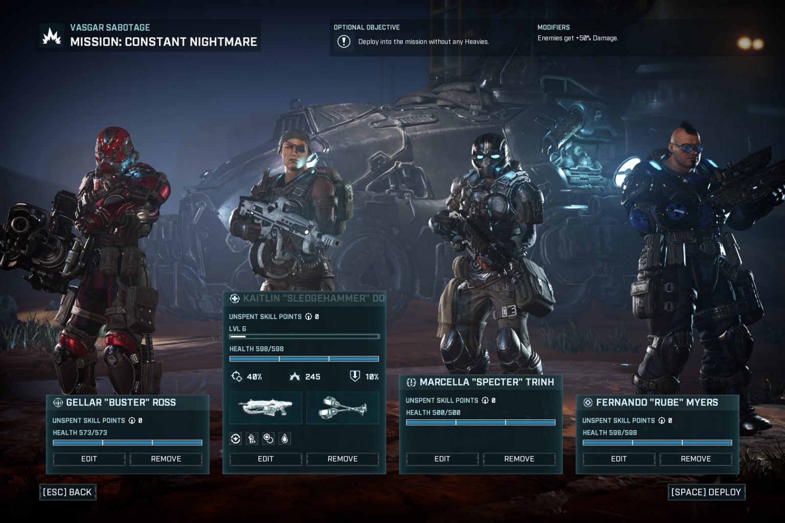 Gears of War Developer Blog Veteran Missions