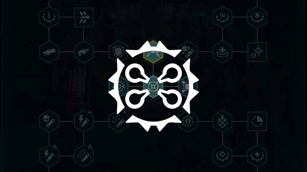 The Bot Class Icon with a sample of its skill tree behind it.