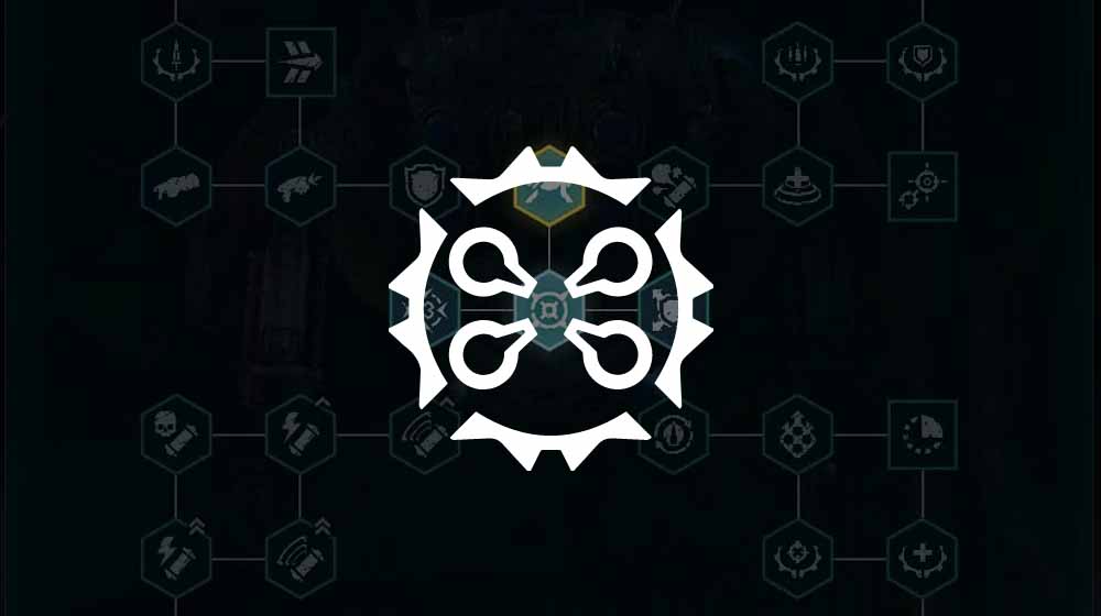 The Bot Class Icon with a sample of its skill tree behind it.