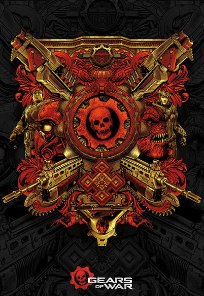 Gears of War 15th Anniversary commemorative poster illustrated by artist Anthony Petrie
