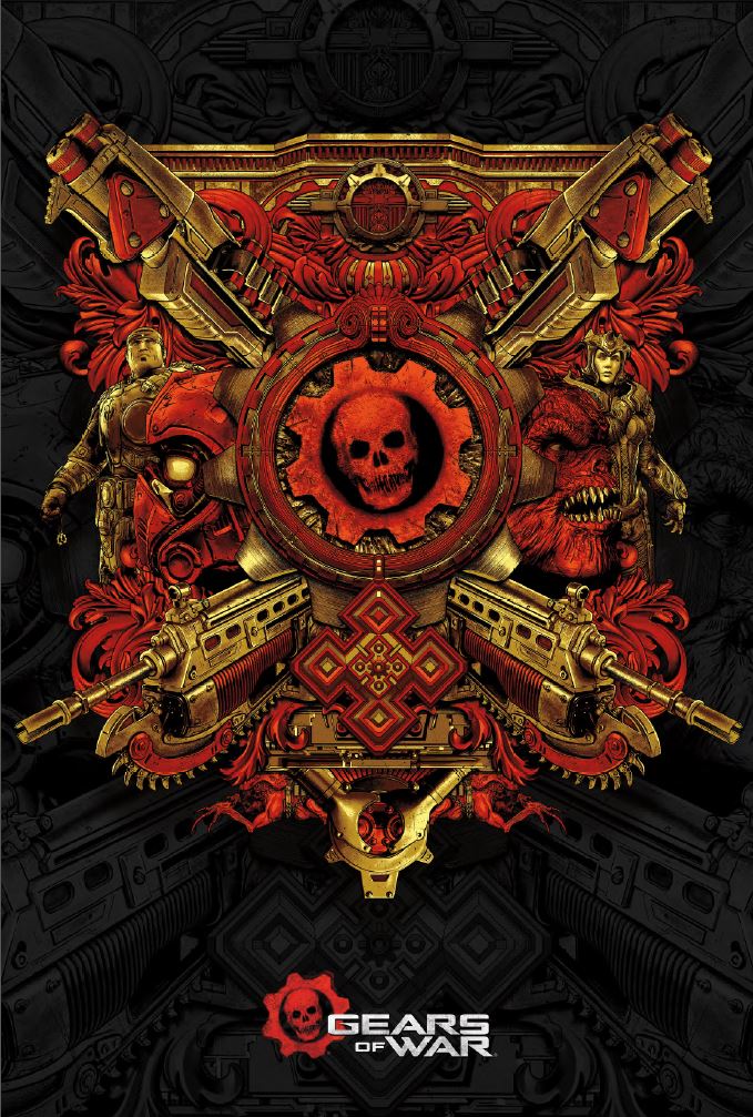 Gears of War 15th Anniversary commemorative poster illustrated by artist Anthony Petrie